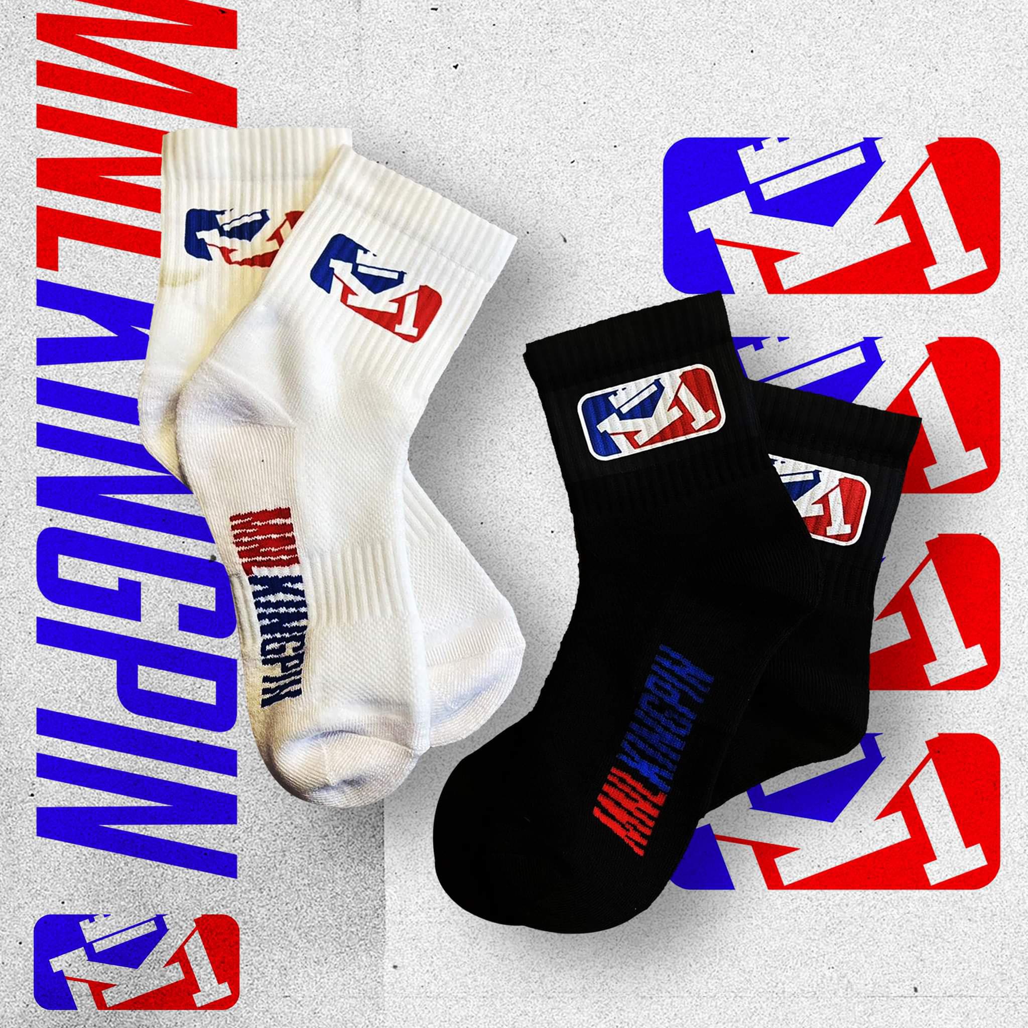 MNL KINGPIN NBA LOGO CONCEPT WHITE SOCK MNL Kingpin