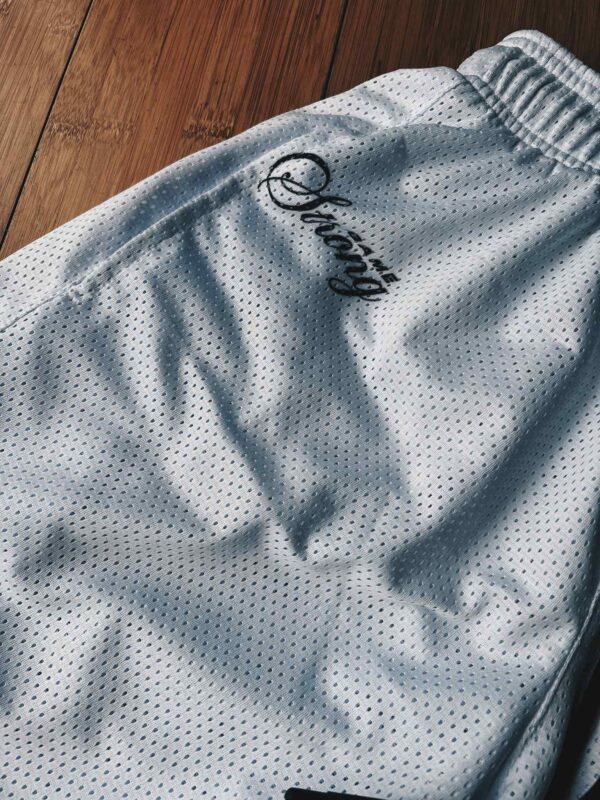 Kingpin Script Mesh Shorts (White) - Image 4